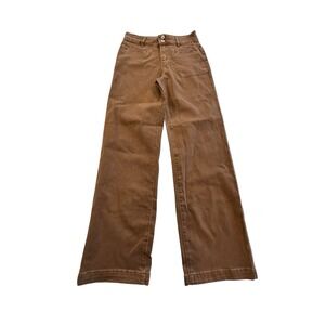 Sidefeel Jeans Womens 6 Brown Bootcut High Rise Relaxed Stretch Light Wash Denim